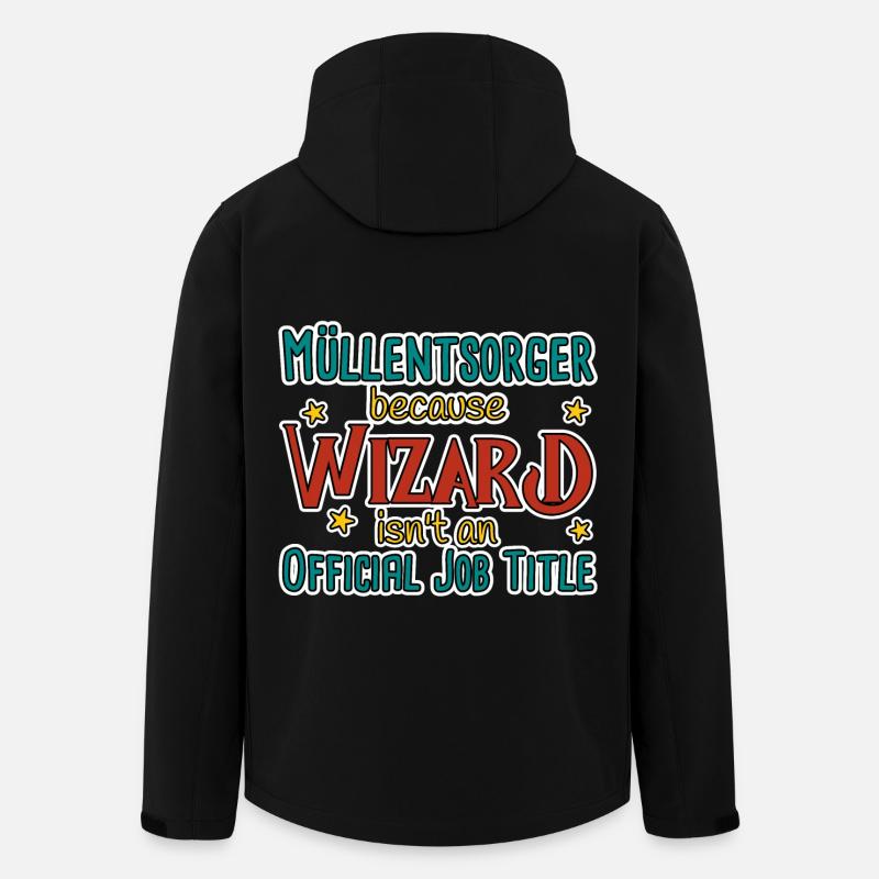 Waste Disposal Wizard - Men’s Recycled Softshell Jacket by Stanley/Stella - black