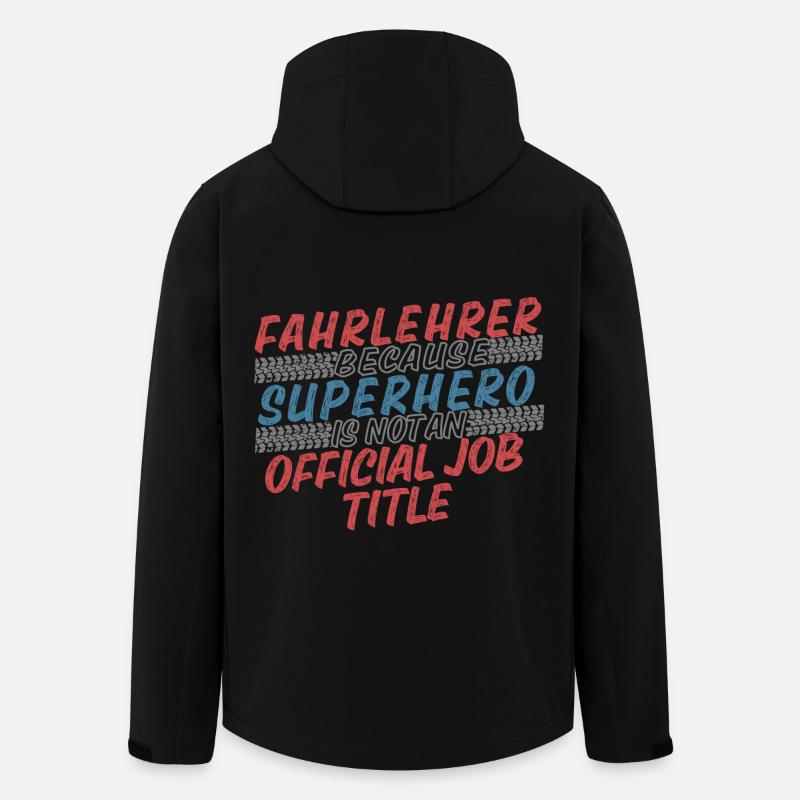 Fahrlehrer Superhero Fahrschule - Recycelte Männer Softshell-Jacke von Stanley/Stella - Schwarz