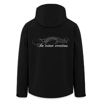 In vino veritas, Pline, c’est dans le vin que réside la vérité - Veste softshell homme en polyester recyclé Stanley/Stella - noir - Dos - AI Model Male 185 light (185cm)