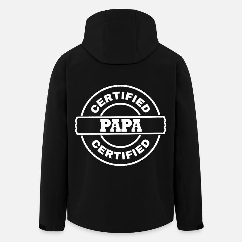 Papa - Recycelte Männer Softshell-Jacke Discoverer von Stanley/Stella - Schwarz