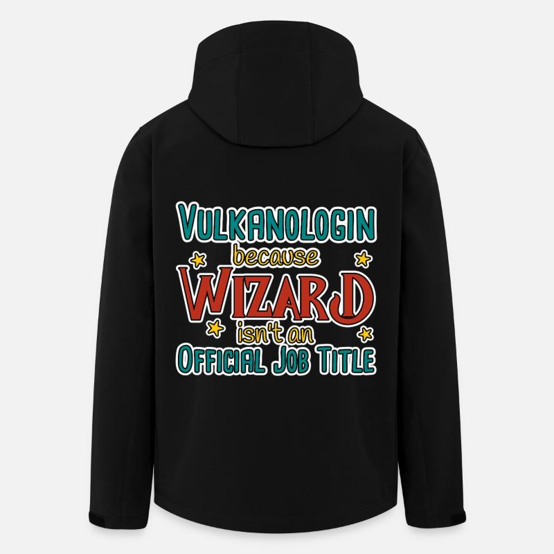Volcanologue Sorcier Volcanologie - Veste softshell homme en polyester recyclé Stanley/Stella - noir
