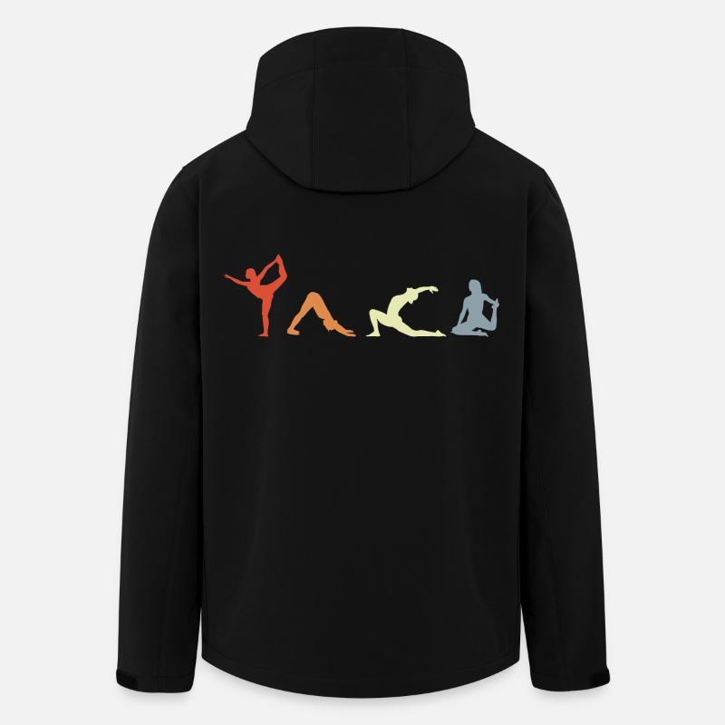 Yogini Postures - Veste softshell homme en polyester recyclé Stanley/Stella - noir