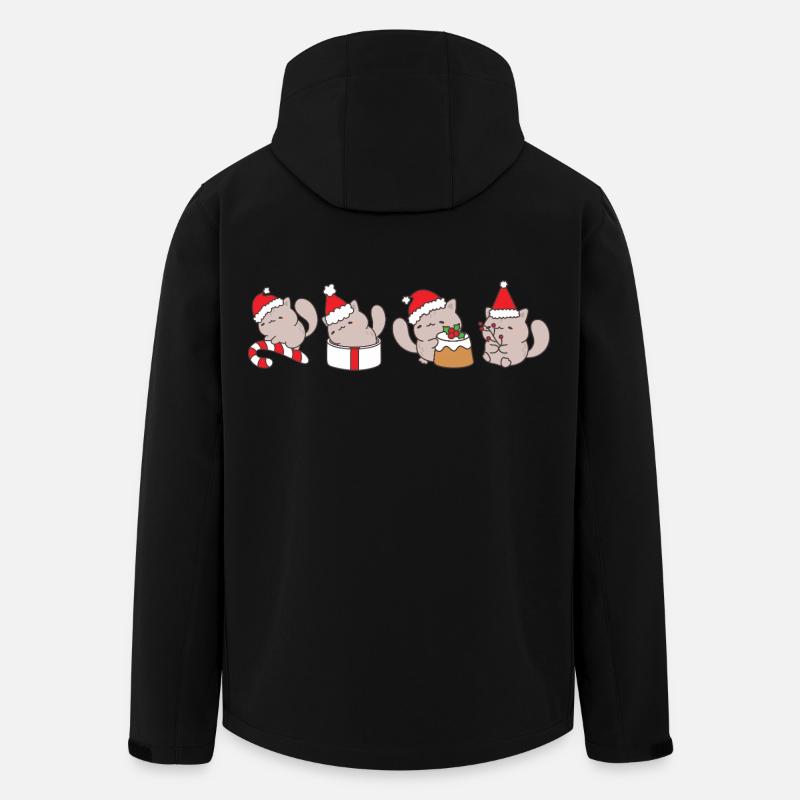 Katze in Weihnachten - Recycelte Männer Softshell-Jacke von Stanley/Stella - Schwarz