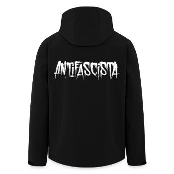 Antifascista Schriftzug Graffiti Antifaschismus - Recycelte Männer Softshell-Jacke von Stanley/Stella - Schwarz - Hinten - AI Model Male 185 light (185cm)