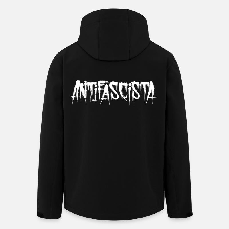 Antifascista Lettering Graffiti Antifascism - Men’s Recycled Softshell Jacket by Stanley/Stella - black
