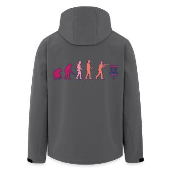 Disc Golf Evolution Lustiger Discgolfer Fliegender Disc - Recycelte Männer Softshell-Jacke von Stanley/Stella - Schwarz - Hinten - AI Model Male 185 light (185cm)