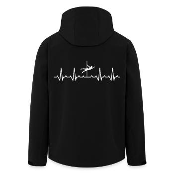 Herzschlag-Pole-Dance-Tänzer - Recycelte Männer Softshell-Jacke von Stanley/Stella - Schwarz - Hinten - AI Model Male 185 light (185cm)