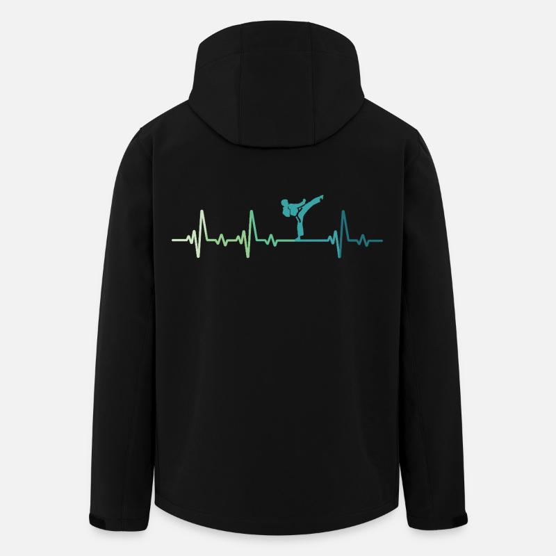 karate kara-te battement de cœur karaté  - Veste softshell homme en polyester recyclé Stanley/Stella - noir