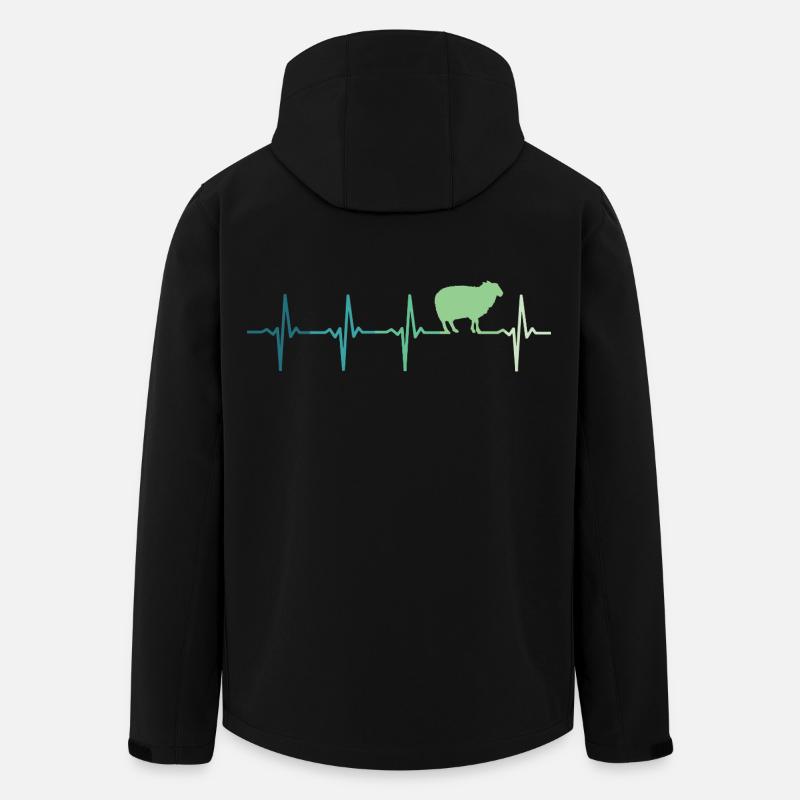 Schafsherzschlag Schaf, Schaf, Schaf - Recycelte Männer Softshell-Jacke von Stanley/Stella - Schwarz