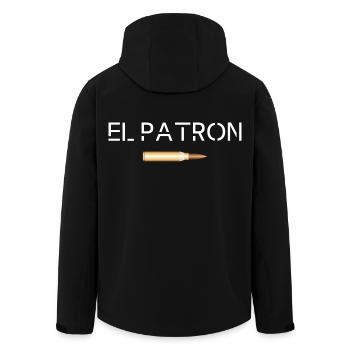 El Patron – Der Top G Look - Recycelte Männer Softshell-Jacke von Stanley/Stella - Schwarz - Hinten - AI Model Male 185 light (185cm)