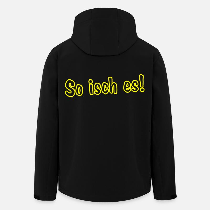 So isch es! - Recycelte Männer Softshell-Jacke von Stanley/Stella - Schwarz