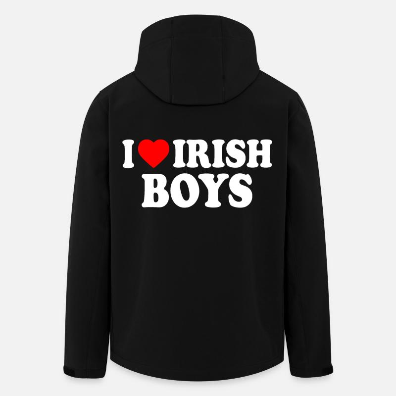 I love irish boys - Veste softshell homme en polyester recyclé Stanley/Stella - noir