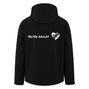 selten radlos fahrrad spruch geschenk reifenspur - Recycelte Männer Softshell-Jacke von Stanley/Stella - Schwarz - Hinten - AI Model Male 185 light (185cm)