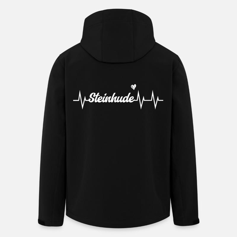 Battement de cœur Steinhude - Veste softshell homme en polyester recyclé Stanley/Stella - noir