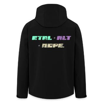 CTRL ALT Nope - Recycelte Männer Softshell-Jacke von Stanley/Stella - Schwarz - Hinten - AI Model Male 185 light (185cm)