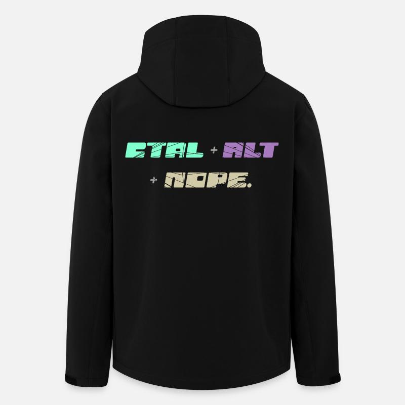 CTRL ALT Nope - Men’s Recycled Softshell Jacket Discoverer by Stanley/Stella - black