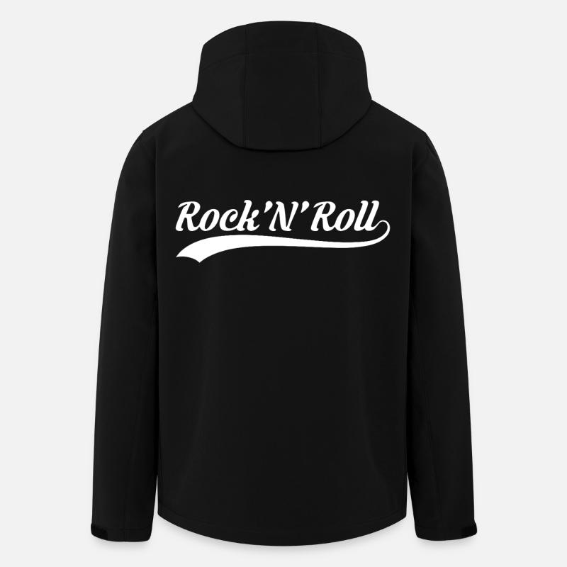 Rock'N'Roll Retro Sports Logo - Men’s Recycled Softshell Jacket by Stanley/Stella - black