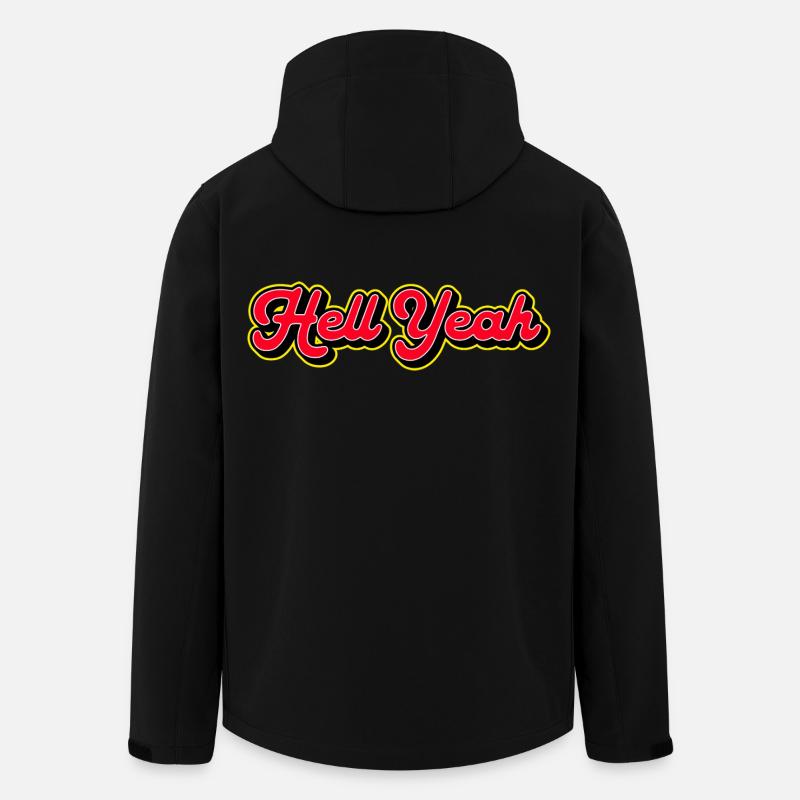 Hell Yeah 3D Retro Script - Veste softshell homme en polyester recyclé Stanley/Stella - noir