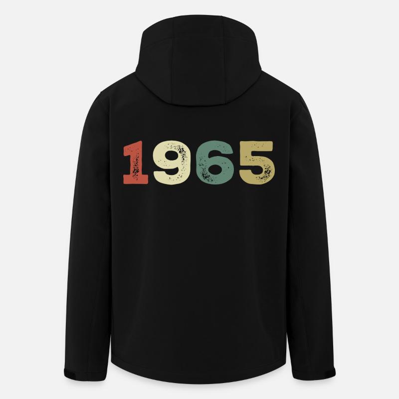1965 Né en 1965 - Veste softshell homme en polyester recyclé Stanley/Stella - noir