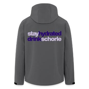 stay hydrated - drink schorle - Recycelte Männer Softshell-Jacke von Stanley/Stella - Schwarz - Hinten - AI Model Male 185 light (185cm)