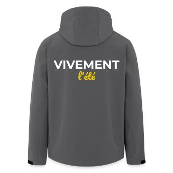Vivement l'Été — Nostalgie Soleil - Veste softshell homme en polyester recyclé Stanley/Stella - noir - Dos - AI Model Male 185 light (185cm)