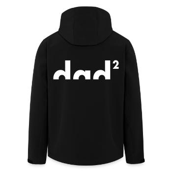 Dad hoch zwei | Vater | Vatertag - Recycelte Männer Softshell-Jacke von Stanley/Stella - Schwarz - Hinten - AI Model Male 185 light (185cm)