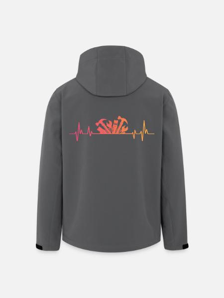 DIY Sunset Heartbeat DIY - Men’s Recycled Softshell Jacket by Stanley/Stella - black