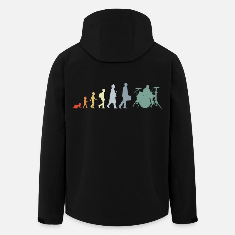 Drummer Evolution - Recycelte Männer Softshell-Jacke von Stanley/Stella - Schwarz