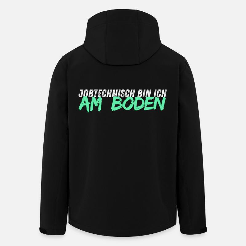 Jobtechnisch bin ich am BODEN // Bodenleger - Recycelte Männer Softshell-Jacke von Stanley/Stella - Schwarz
