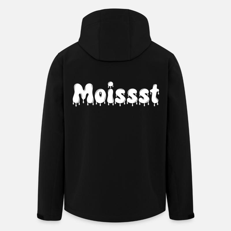 Feuchter tropfender Text - Recycelte Männer Softshell-Jacke von Stanley/Stella - Schwarz