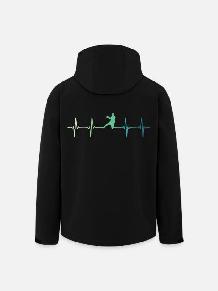 Handball, Herzschlag, Handball - Recycelte Männer Softshell-Jacke von Stanley/Stella - Schwarz