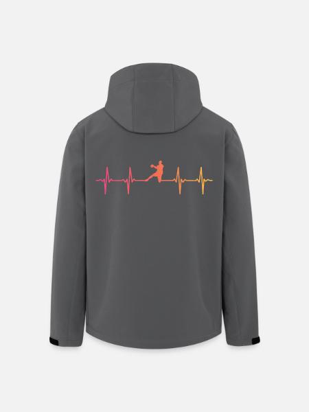 Handball Sunset Heartbeat Handballer - Men’s Recycled Softshell Jacket by Stanley/Stella - black