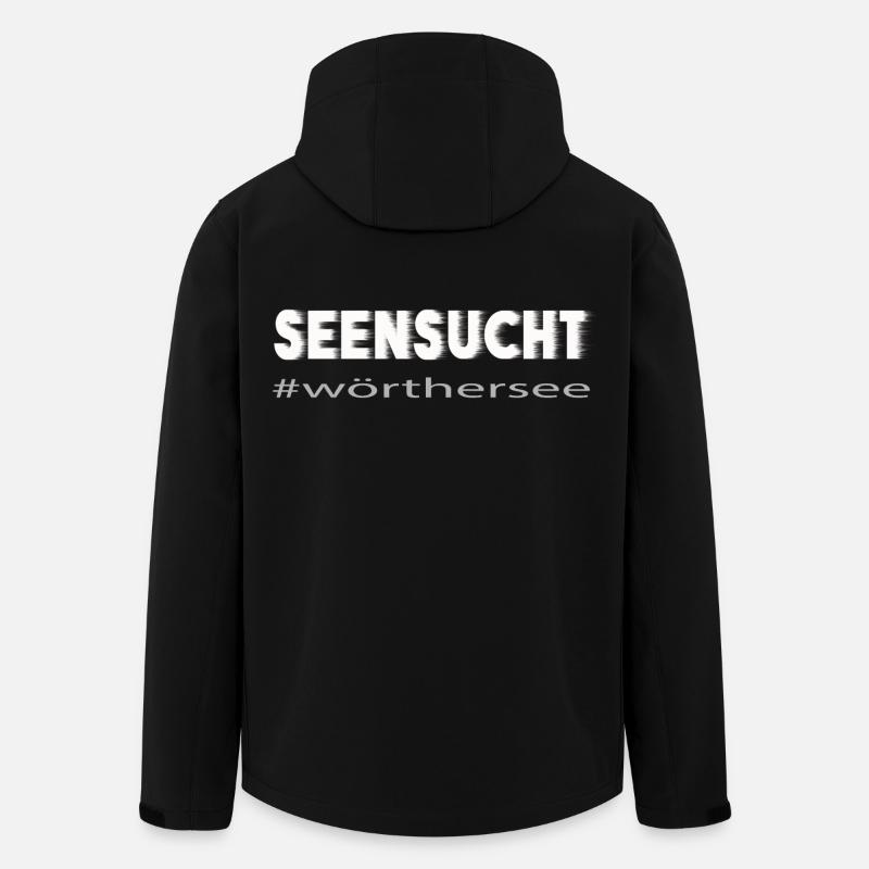 Seensucht Wörthersee - Recycelte Männer Softshell-Jacke von Stanley/Stella - Schwarz
