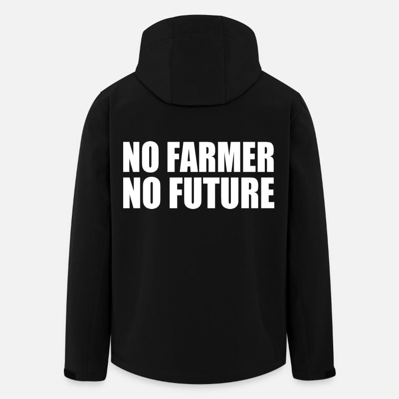 no farmer no future - Men’s Recycled Softshell Jacket by Stanley/Stella - black