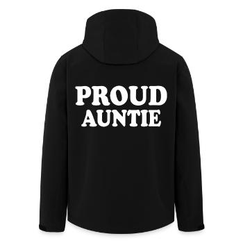 Proud auntie - Men’s Recycled Softshell Jacket by Stanley/Stella - black - Back - AI Model Male 185 light (185cm)