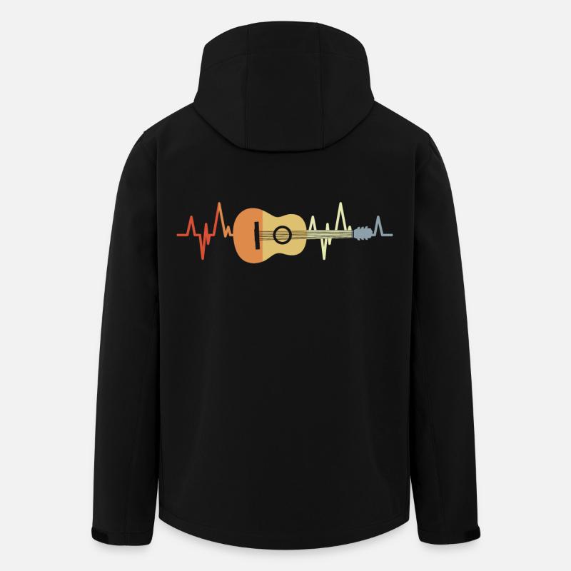Gitarre Herzklopfen - Recycelte Männer Softshell-Jacke von Stanley/Stella - Schwarz
