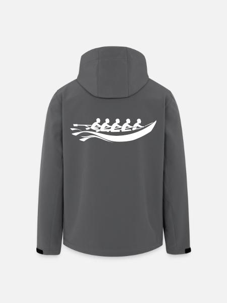 Rowing Team Cartoon Style - Men’s Recycled Softshell Jacket by Stanley/Stella - black