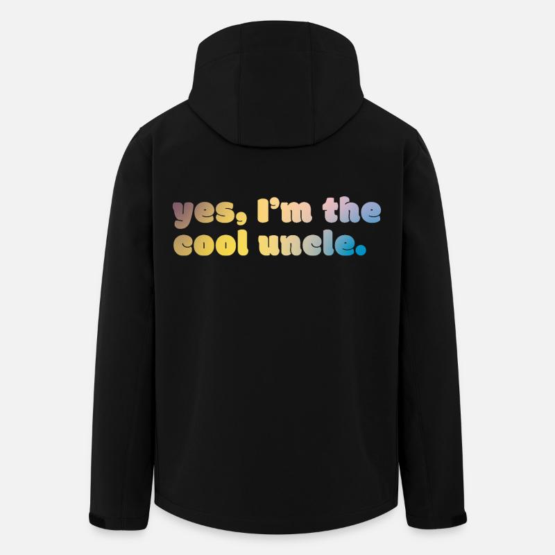 Cool Uncle Statement - Recycelte Männer Softshell-Jacke Discoverer von Stanley/Stella - Schwarz