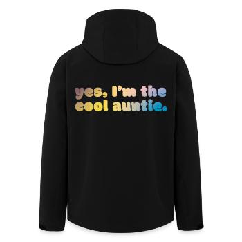 Déclaration de tante cool - Veste softshell homme en polyester recyclé Stanley/Stella - noir - Dos - AI Model Male 185 light (185cm)