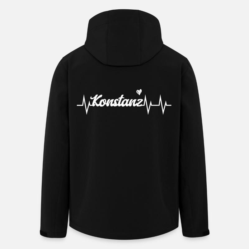 Heartbeat Konstanz - Recycelte Männer Softshell-Jacke von Stanley/Stella - Schwarz