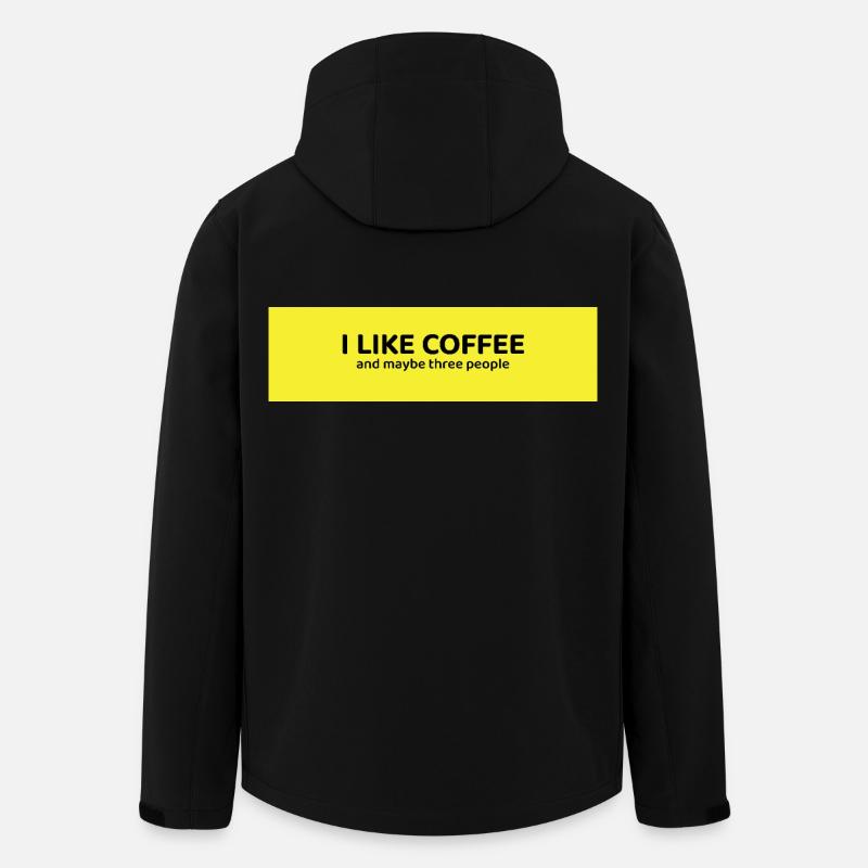 I Like Coffee and Maybe Three People - Men’s Recycled Softshell Jacket by Stanley/Stella - black