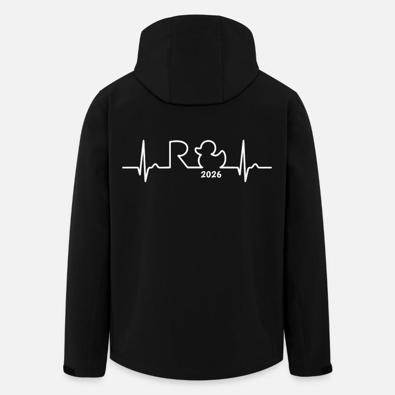 Rente 2026 Eine Legende geht in Rente - Herzkurve - Recycelte Männer Softshell-Jacke von Stanley/Stella - Schwarz