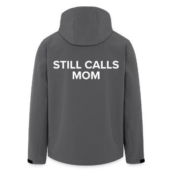 Still Calls Mom - Men’s Recycled Softshell Jacket by Stanley/Stella - anthracite - Back - AI Model Male 185 light (185cm)