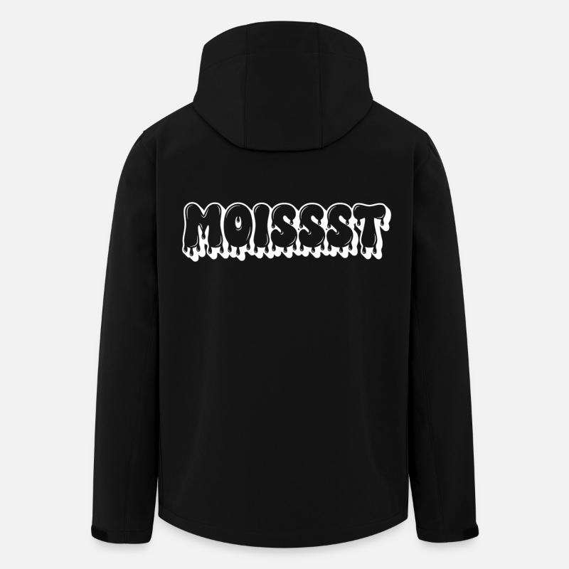 Moist Dripping Text - Men’s Recycled Softshell Jacket by Stanley/Stella - black