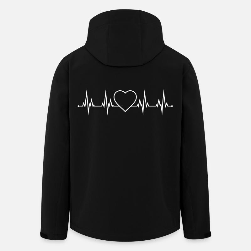 Cœur battant de cœur - Veste softshell homme en polyester recyclé Stanley/Stella - noir
