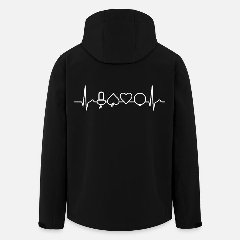 German Deck - Playing Cards ECG - Men’s Recycled Softshell Jacket by Stanley/Stella - black