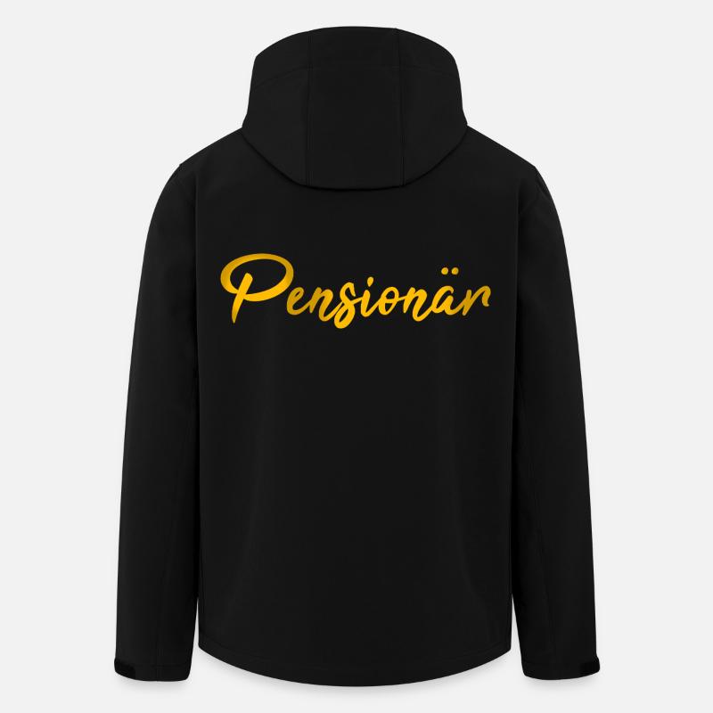 Schrift Pensionär Geschenk - Recycelte Männer Softshell-Jacke von Stanley/Stella - Schwarz