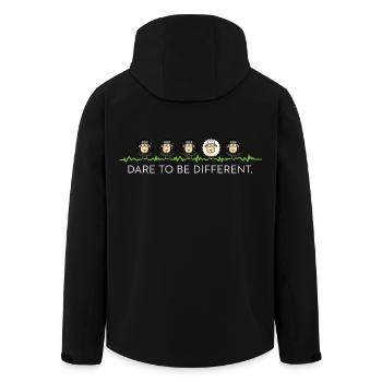 Être différent – Black Sheep - Veste softshell homme en polyester recyclé Stanley/Stella - noir - Dos - AI Model Male 185 light (185cm)