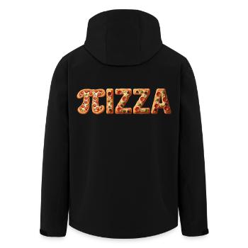 PIZZA Colorful Crust Letters - Men’s Recycled Softshell Jacket by Stanley/Stella - black - Back - AI Model Male 185 light (185cm)