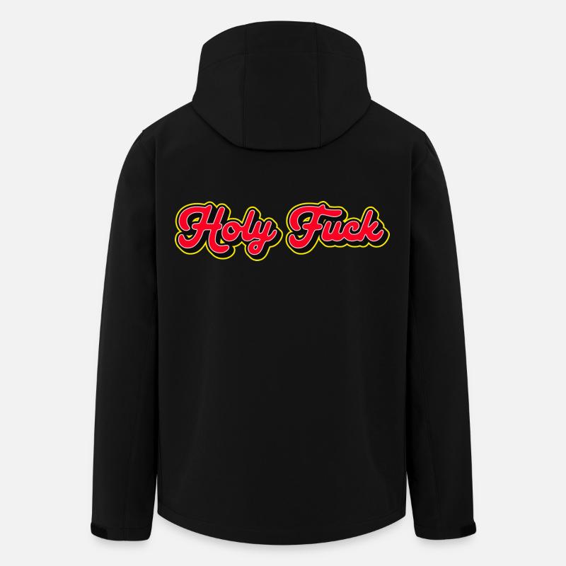 Holy Fuck 3D Red Script - Men’s Recycled Softshell Jacket by Stanley/Stella - black
